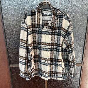 Veronica Beard Cael Wool Leather Toggle coat jacket size 12